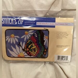 Stitch & Zip Preassembled Needlepoint Purse/Cosmetic Case - SZ573